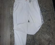 White guess track bottoms