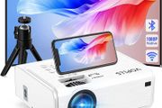 5G WiFi Bluetooth Projector, VOPLLS Native 1080P Projector 4K Supported 12000L, 6D/4P Keystone Correction, Zoom, PPT Function Outdoor Projector with Screen and Tripod for Android iOS Phone/Laptop (FREE POSTAGE)