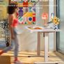 Electric Standing Desk Height Adjustable 120 x 60cm, Sit Stand Desk with 4 Memory Smart Pannel for Home Office with Splice Board Image 7