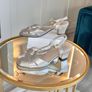Brand-new Van Dal Libby Silver Leather Low Block Heel Slingback Peep-toe Sandal Size: UK 4 / EU 37 Image 6