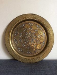 Vintage brass plate