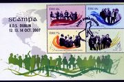 2007 Ireland Stampa Public Souvenir Music Miniature Sheet Overprinted for Stampa cancelled with show cancel of the 12th November 2007