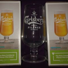 Carlsberg Pilsner pint glasses