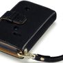 New Sony Xperia Tipo Premium Pu Leather Wallet Case Cover Black & Hot Pink With Tan Inside Black With Tan Inside Image 3