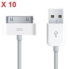 10 x  USB Data Sync & Charge Cable For Apple iPod 1 2 3 / iPhone 3G 3Gs 4G And 4Gs /ipad