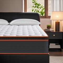 5FT King Size Mattress 10.6 Inch, Hybrid Gel Memory Foam, Individually Pocket Sprungs Medium Firm 7 Zone Orthopedic Mattress Kingsize for Back Pain Relief, 100 Night Home Trial