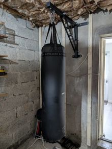 Boxing bag and bracket
