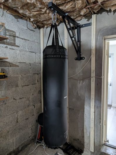 Boxing bag and bracket