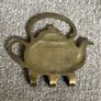 Vintage Brass Teapot Shaped Wall Hanger Image 2