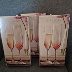 Galway Crystal champagne flutes