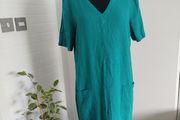 M&amp;S linen dress as new size 12-14