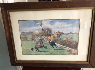 Horse racing print
