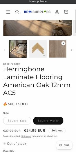 Herringbone laminate flooring