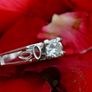 Vintage 1970s Diamond Solitaire Ring - 18ct White Gold Image 3