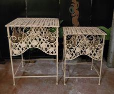 Vintage pair of italian plant stands