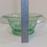 Fabulous Art Deco Green Pressed Glass Centrepiece Vase with Turnover Rim by Davidson Glass, Pattern Number 1910BD, Circa 1925 Image 5