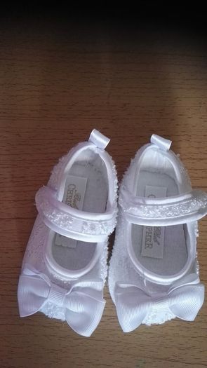 christening dress and shoes 3-6 months