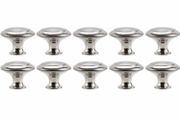 20Pack Cabinet Door Knobs Brushed Nickel Round Drawer Handle Hardware Stainless Steel with Screw for Kitchen Bathroom Bedroom Silver (MULTIPLE AMOUNTS, SEE DESCRIPTION)