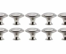 20Pack Cabinet Door Knobs Brushed Nickel Round Drawer Handle Hardware Stainless Steel with Screw for Kitchen Bathroom Bedroom Silver (MULTIPLE AMOUNTS, SEE DESCRIPTION)