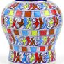 Multi Color Handmade and Hand Painted Large Ceramic Jar with Lid, Chinese Style Jar | Warehouse Clearance | Massive Discount | Bargain prices Image 4