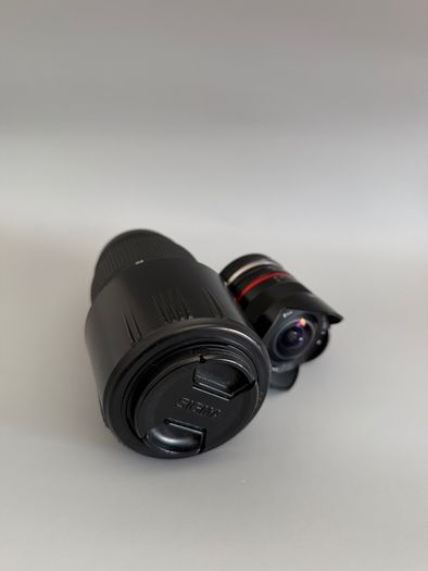 Canon EOS M50 Mark II + 15-45mm + Sigma 70-300mm + Fisheye + Batteries + Viltrox adapter + Apex 4K Camera