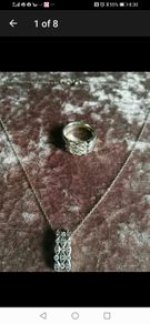 sterling silver ring and pendant set