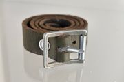 Vintage Swiss Army Military Issued Utility Leather Belt 1960s