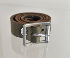 Vintage Swiss Army Military Issued Utility Leather Belt 1960s