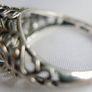 Vintage 925 sterling silver rose quartz & beryl ring 3,58g size P1/2 Image 10