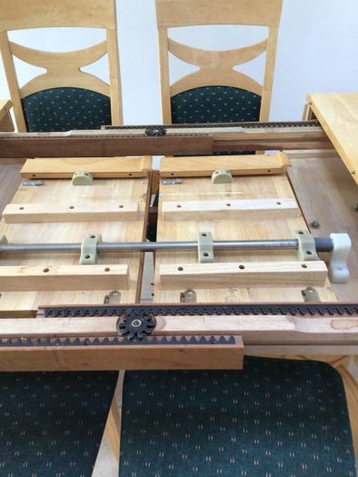 Extendable Dining Table and Six Chairs