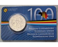 Belgium 2 Euro Base Metals Brilliant Uncirculated Coin 2021 - 100 Years of Economic Union Belgium-Luxembourg - 2 Euro Commemorative Coin