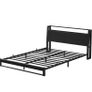 Kingsize Floor Bed Base with Charging Station Image 5