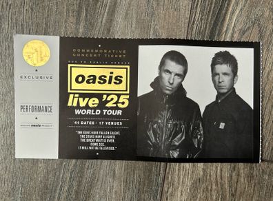 Oasis Live 25 Souvenir Ticket