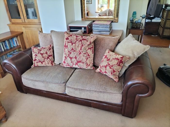 Pair of Couches + Cushions Set