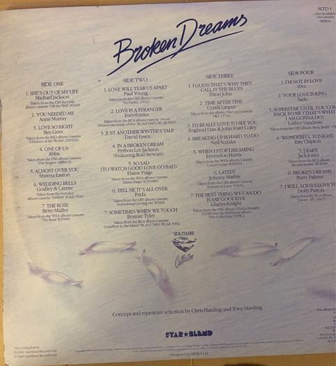 Broken Dreams 28 Heartbreaking Love Songs 1984 Double Vinyl LP