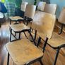 Adult size industrial Mid Century chairs Image 3