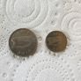 1978 Ten Pence Coin and 1994 10 p Coin Irish Currency Punt Ireland 10p 10pence Image 2