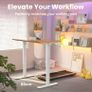 Standing Desk with USB Charging Port, 120 x 60 cm, 4 Preset Height Settings Image 2