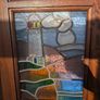 Vintage Stained Glass Doors (Pair):  Beautiful Coastal/Nautical Theme Image 8