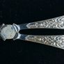 Silver or Silver Plated Victorian Grape Scissors in a floral etched Pattern (no stamps) Image 7