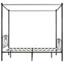 Canopy Bed Frame Black Metal 6FT Super King Image 5