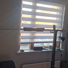 Squat rack, bar and plates for sale