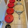 20kg Olympic Hex Shrug Deadlift Bar + Olympic Bumper Weights, Collars! Image 3