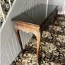 Tall  Mahogony Console Table with Glass Top Image 3