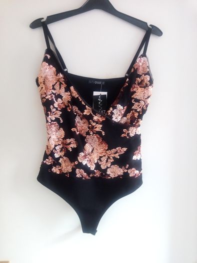 Beautiful Sequin Cami Bodysuit, new