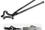 Carbon Steel Forge Tongs with A3 Steel Rivets, for Knife Blades, Long Pieces, Circular Forgings, for Beginner and Seasoned Blacksmiths and Bladesmiths