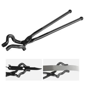 Carbon Steel Forge Tongs with A3 Steel Rivets, for Knife Blades, Long Pieces, Circular Forgings, for Beginner and Seasoned Blacksmiths and Bladesmiths