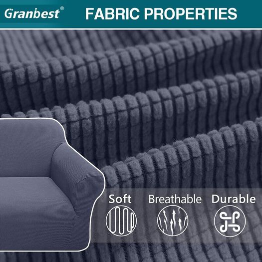High Stretch Sofa Covers 3 Seater Super Soft Stylish Couch Covers for Dogs Pets Cats Jacquard Spandex Non Slip Sofa Slipcover for Living Room Furniture Protector
