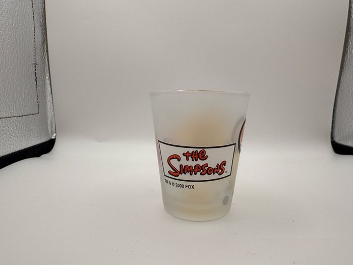 Vintage 2000 The Simpsons Matt Groening Frosted Shot Glasses