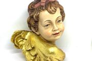 Vintage Hand Carved Wooden Putto